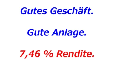 Eine solide Kapitalanlage für nur das 15,29-fache der Jahresmiete.